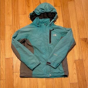 The North Face Women's Aqua and Charcoal Ski Jacket